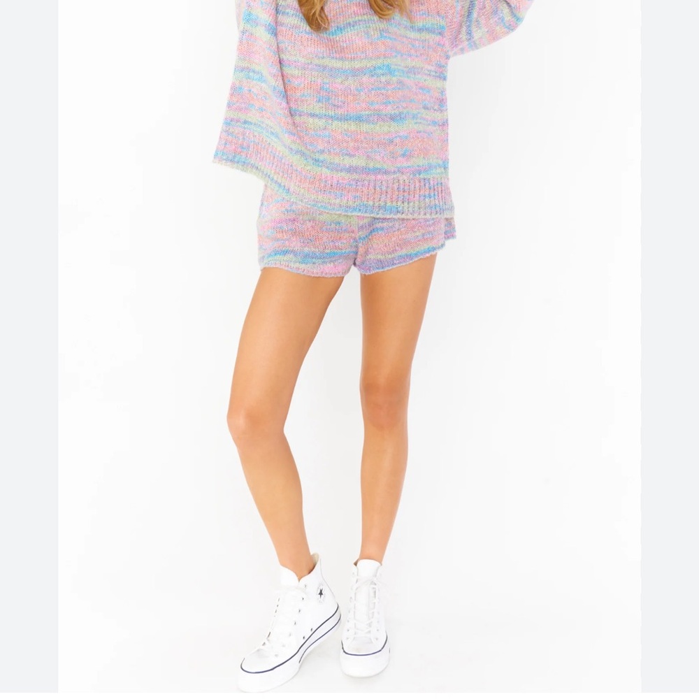 Show Me Your MuMu Pastel Knit Shorts